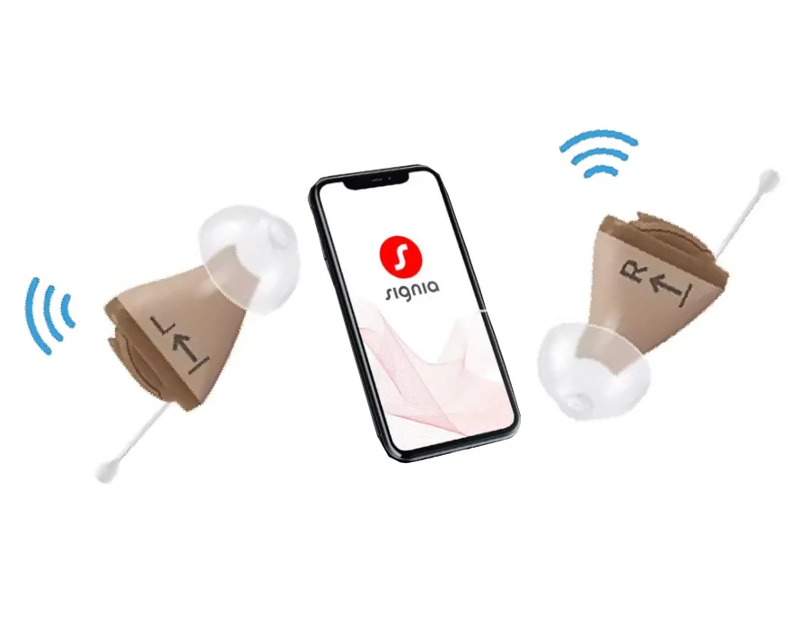 Signia CIC Silk Style Hearing Aid Pair - All-Inclusive iHearing Package (Left Ear + Right Ear)